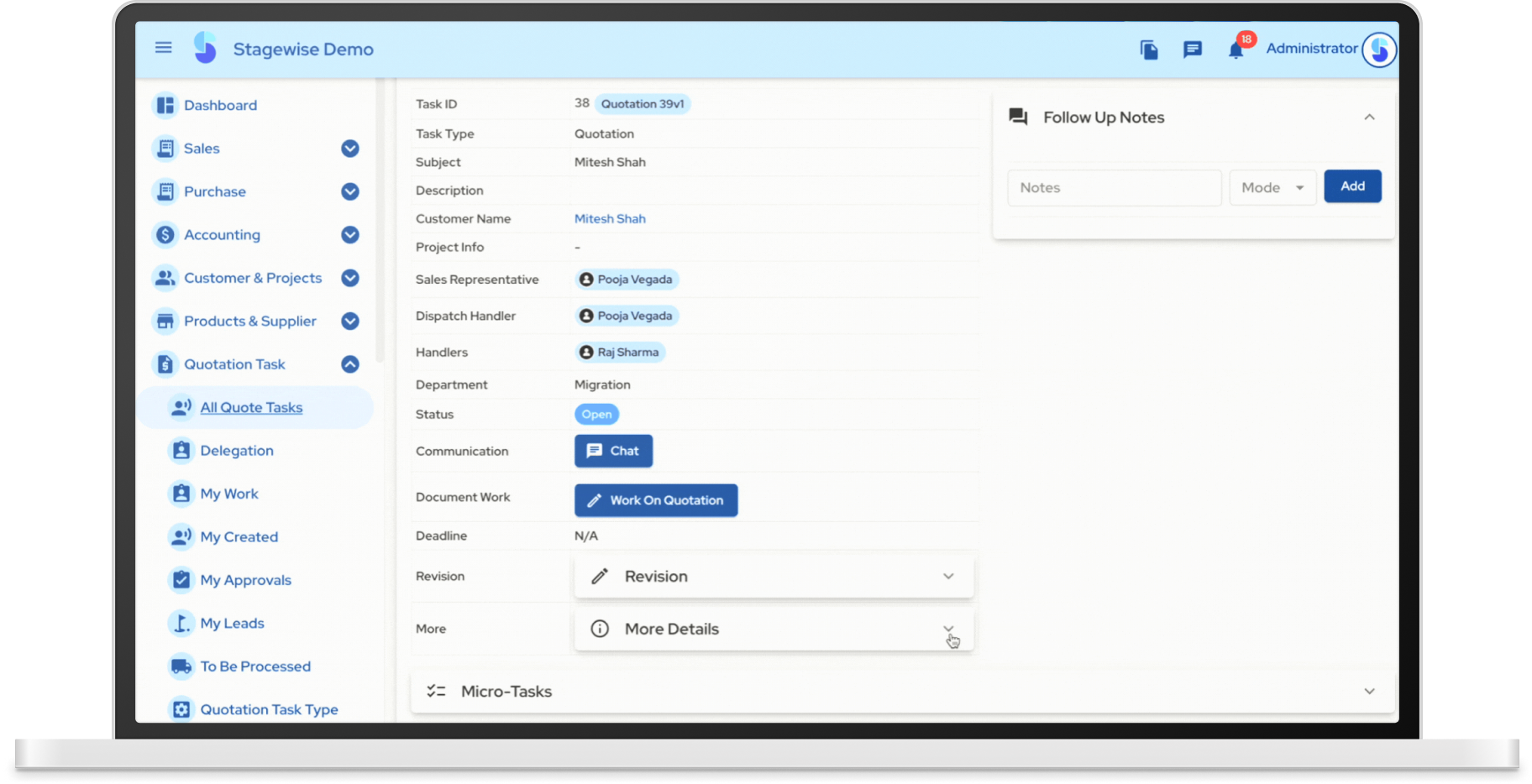 Project Management Dashboard
